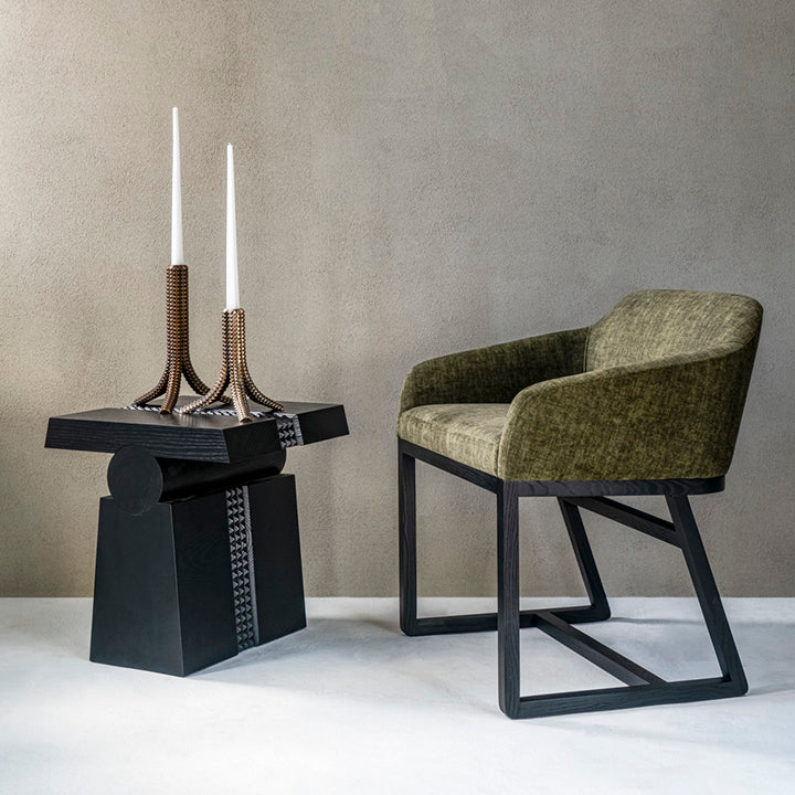 'Clash' Brass Candle Holder (Tall)