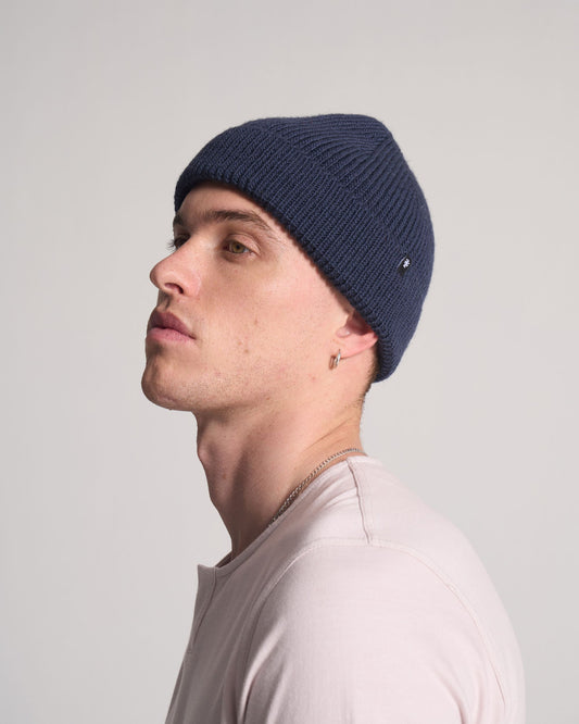 Ribbed Beanie in Wool