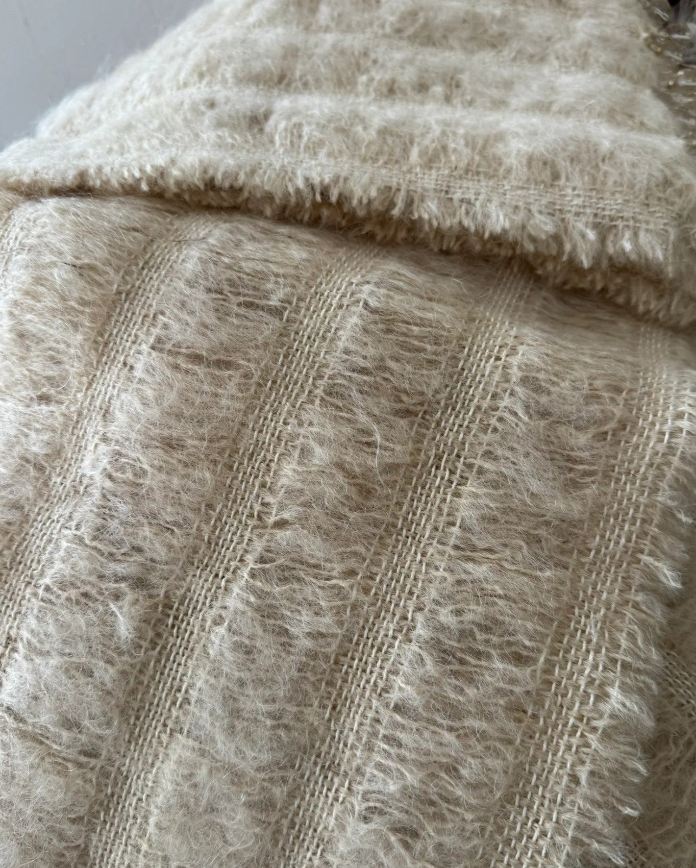 Mohair Scarf with Extra Ostrich Feathers