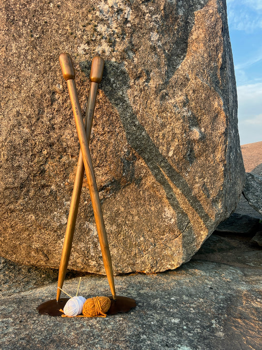 Giant Knitting Needles Sculpture