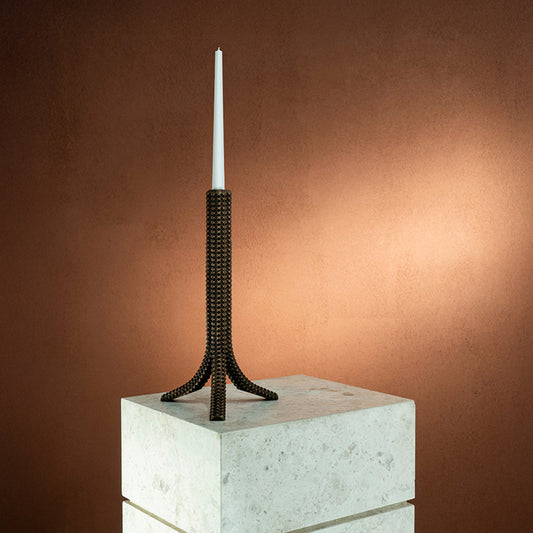 'Clash' Brass Candle Holder (Tall)